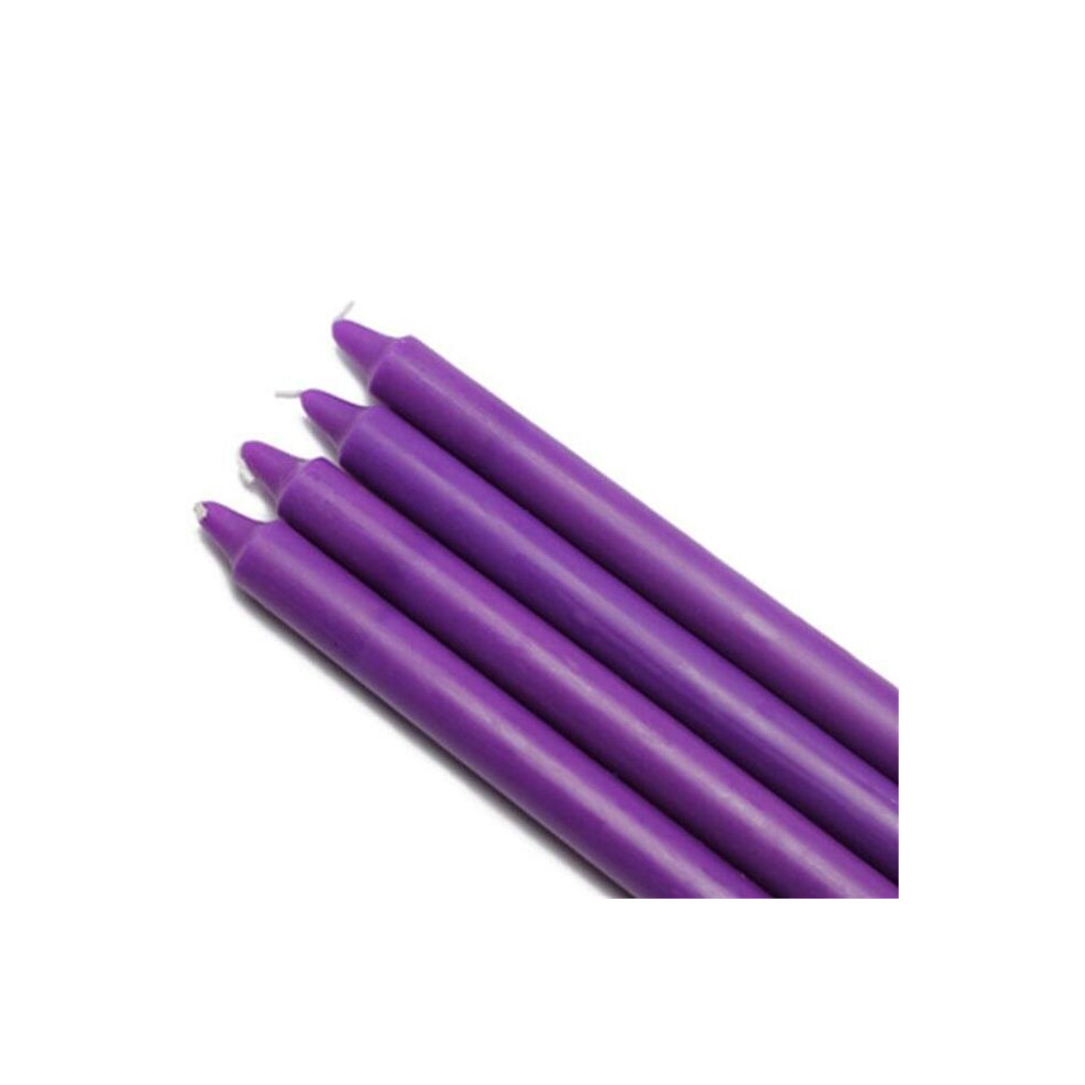 10 in. Straight Taper Candles, Purple - 12 Piece-image-OPC-PB7PCH5-NEW