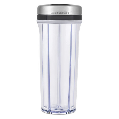 Cole & Mason Multi Compartment Shaker Unfilled Spices Storage Stainless Steel Acrylic Jar