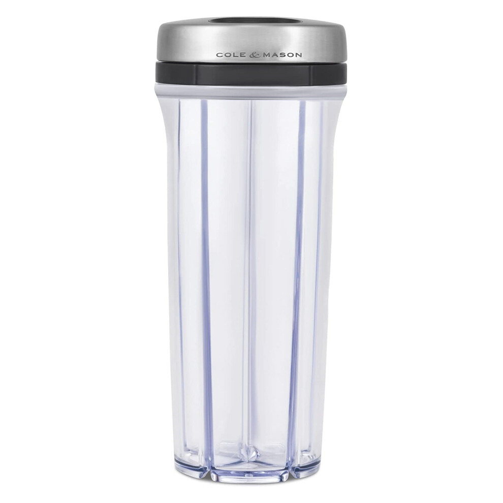 Cole & Mason Multi Compartment Shaker Unfilled Spices Storage Stainless Steel Acrylic Jar