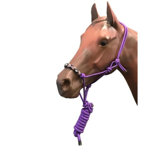 8 ft. Beaded Rope Halter & Lead, Purple