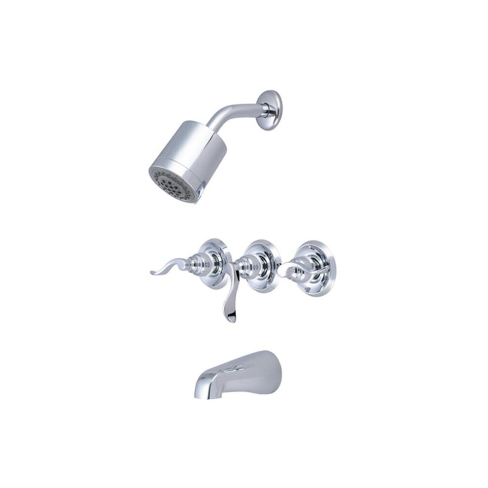 Three Handle Tub & Shower Faucet 753678269391