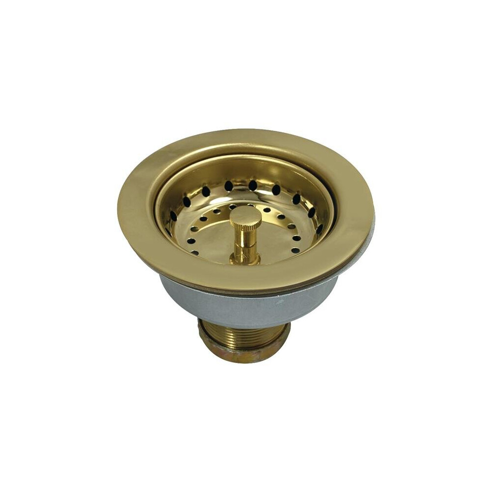 Tacoma Snap-N-Tite Sink Basket Strainer, Polished Brass 753678328968