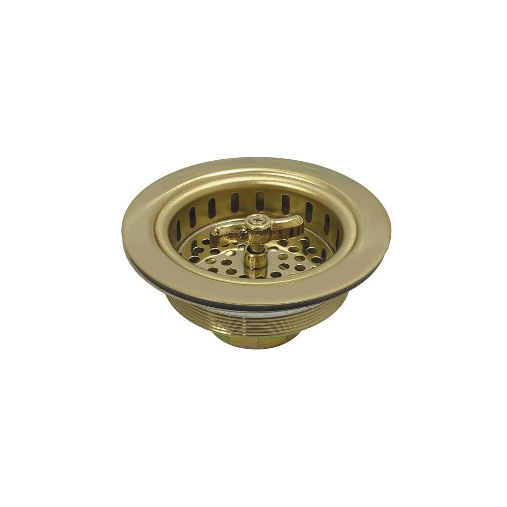 Tacoma Spin & Seal Sink Basket Strainer, Polished Brass 753678299640