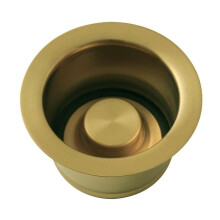 Extended Disposal Flange, Brushed Brass - 4-1/2 in Dia, 2-5/8 in Deep; Fits Most InSinkErator & 3-Bolt Disposals; Includes Stopper (KI2600412)