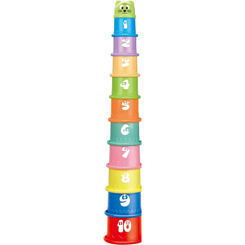 Ram© Baby Kids 11 Piece Stacking Cups Stackers Pre-school Learning Toy Stacking Tower Pyramid 2