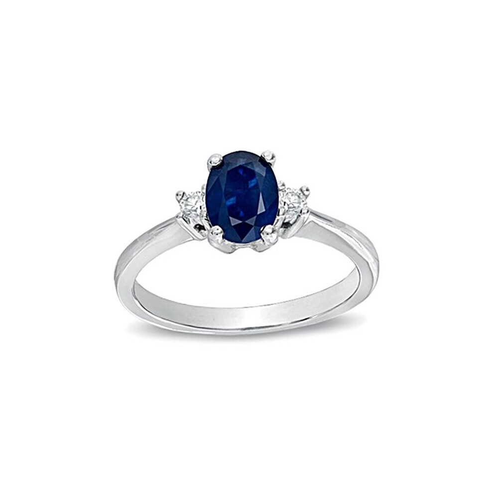 Photos - Ring 0.83 CTTW Sapphire & Diamond  Set, 14K Gold - Size 8