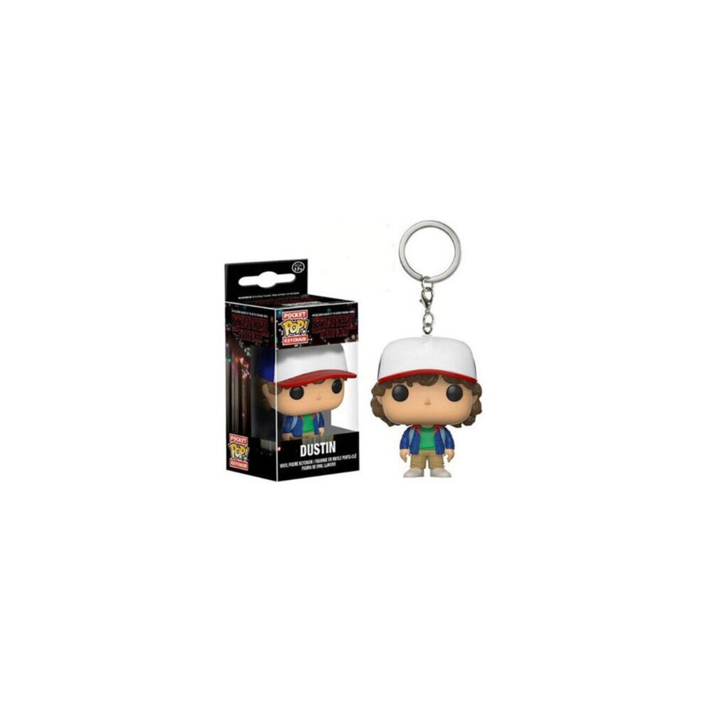 (A Keychian-Dustin) Funko POP! Stranger Things 475# Steve Limited Edition Model Vinyl Action Figures