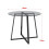Living And Home Modern Round Dining Table with Tempered Glass Top 3