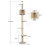 ELECWISH (Beige) 4-Tier Cat Tree Floor To Ceiling Climbing Tower 5