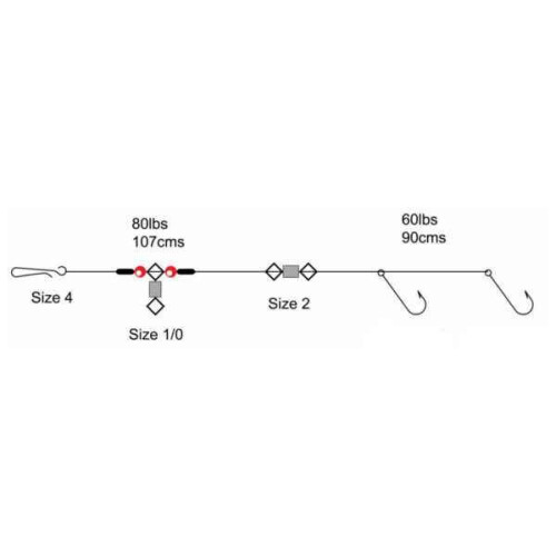 Tronixpro Pulley Pennel Rigs 1/0 1 Packet