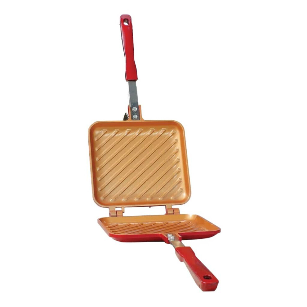 Red Copper Sandwich Maker Flipwich Steel Red Sandwich Iron Maker Grill Pan