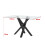 Living And Home (Black) Modern Rectangle Tempered Glass Top Dining Table with Metal Legs 4