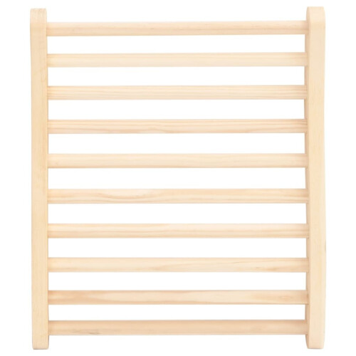 VidaXL vidaXL Solid Wood Pine S-Shape Sauna Backrest Wooden Sauna Bench Backrest 1