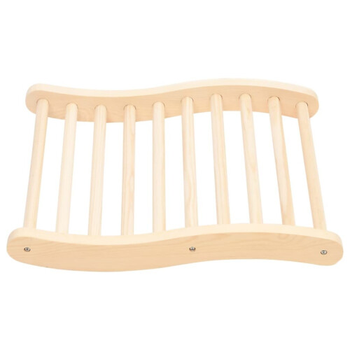 VidaXL vidaXL Solid Wood Pine S-Shape Sauna Backrest Wooden Sauna Bench Backrest 2