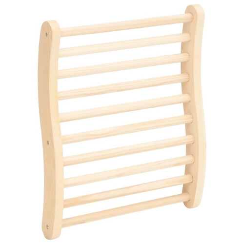 VidaXL vidaXL Solid Wood Pine S-Shape Sauna Backrest Wooden Sauna Bench Backrest