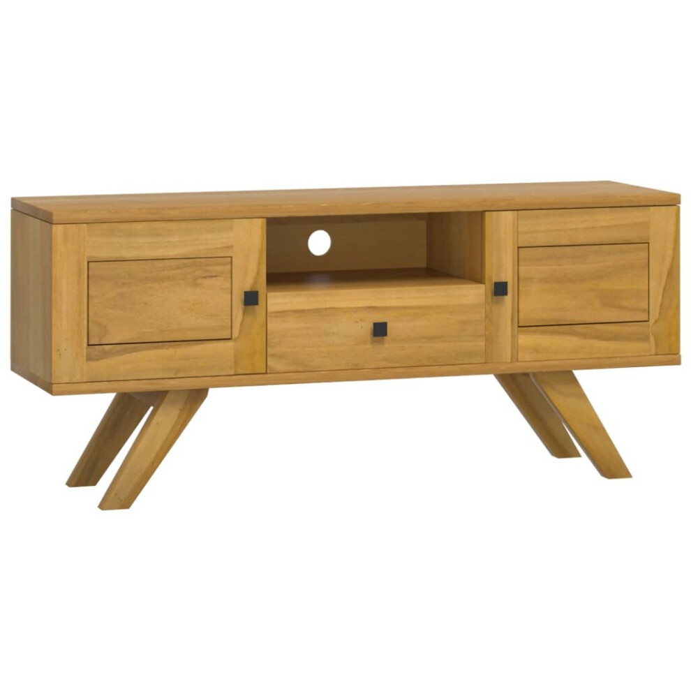 Vidaxl Solid Wood Teak Tv Cabinet Wooden Tv Console Media Unit Hifi Cabinet