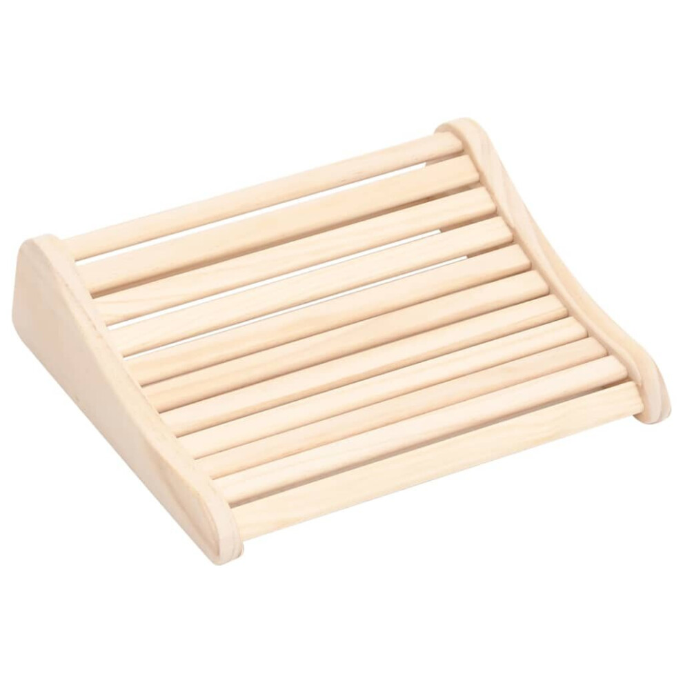 Vidaxl Solid Wood Pine Sauna Headrest Spa Wooden Sauna Neck Pillow Headrest