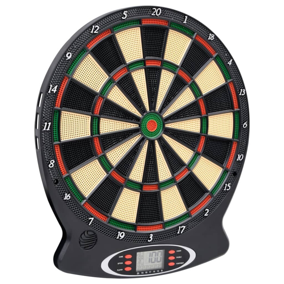 vidaXL Electric Dartboard with Darts Black Polypropylene Dart Target Game