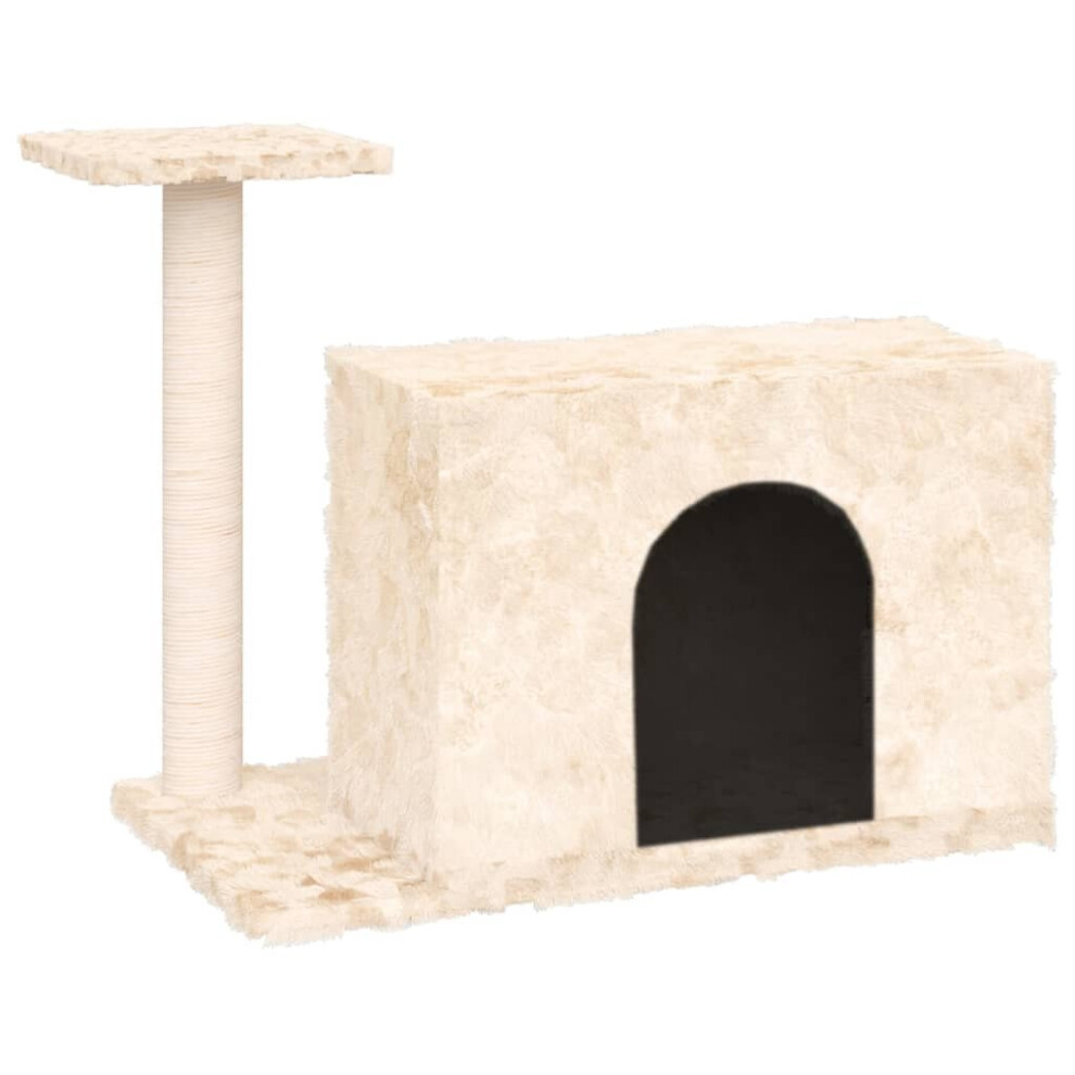 vidaXL Cat Tree with Sisal Scratching Post Cream 51 cm Cat Scratching Tree