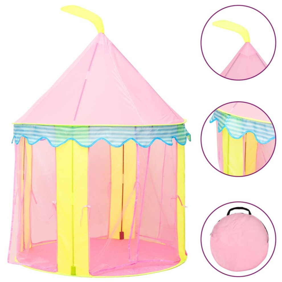 vidaXL Children Play Tent Pink Indoor Outdoor Play House Game Tent Ball Pit