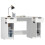 VidaXL vidaXL Desk with Side Cabinet White Engineered Wood Office Computer Study Desk 5
