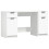 VidaXL vidaXL Desk with Side Cabinet White Engineered Wood Office Computer Study Desk 1