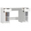 VidaXL vidaXL Desk with Side Cabinet White Engineered Wood Office Computer Study Desk 7