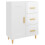 VidaXL vidaXL Sideboard High Gloss White Engineered Wood Side Cabinet Home Organiser 1