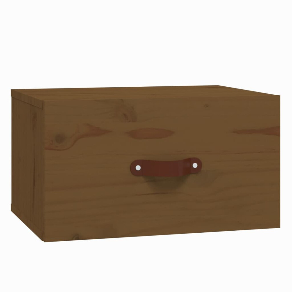 Vidaxl Wall-Mounted Bedside Cabinet Honey Brown Floating Bedside Wall Cabinet