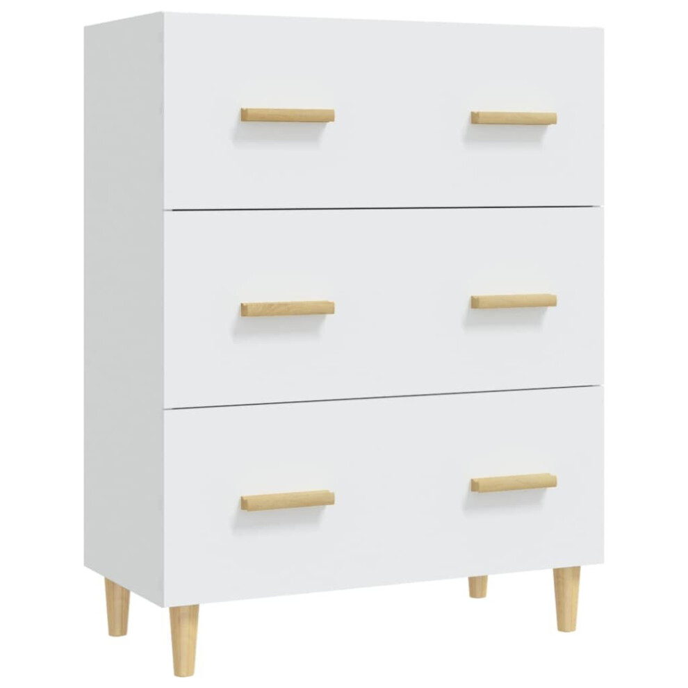 Vidaxl Sideboard White Engineered Wood Cupboard Storage Cabinet Highboard