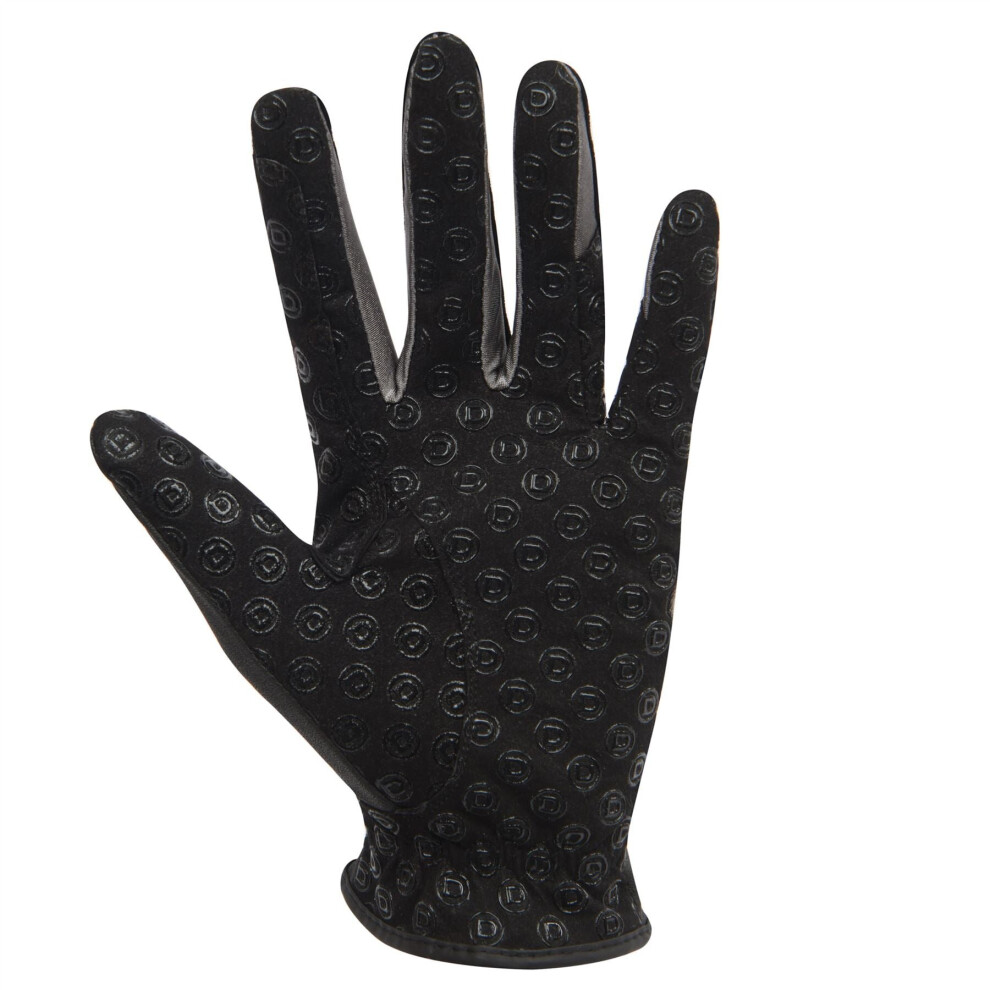 (Black/Grey, Adults Large) Dublin Cool-It Gel Horse Riding Gloves