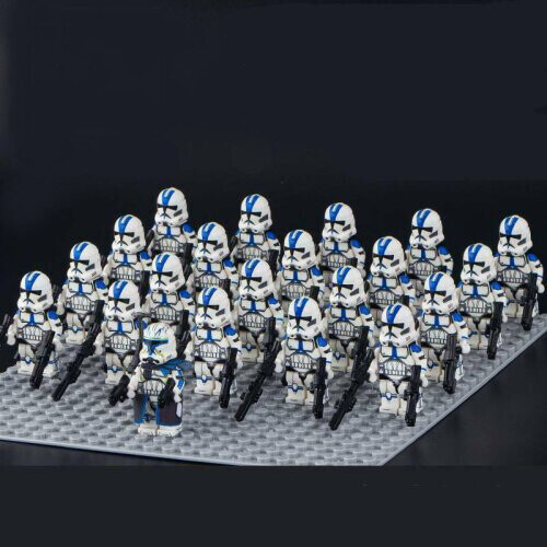 21Pcs/Set Star Wars 501st Clone Troopers Rex Minifigures Buildings