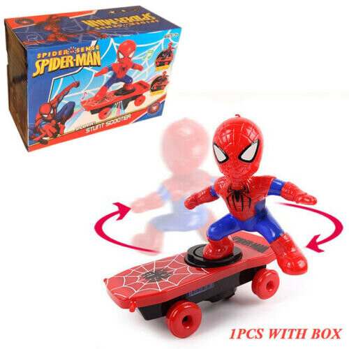 Spiderman Ηλεκτρικό skateboard 360  Περιστροφή μουσική με ελαφριά παιχνίδια παιδιά 1