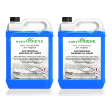 BLUE BAC 10L Food Prep WASHING UP LIQUID 2x 5 Litre five Unperfumed Bactericidal