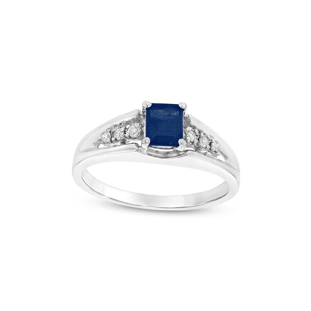 Photos - Ring 0.68 CTTW Sapphire & Diamond Set, 14K Gold - Size 5.5