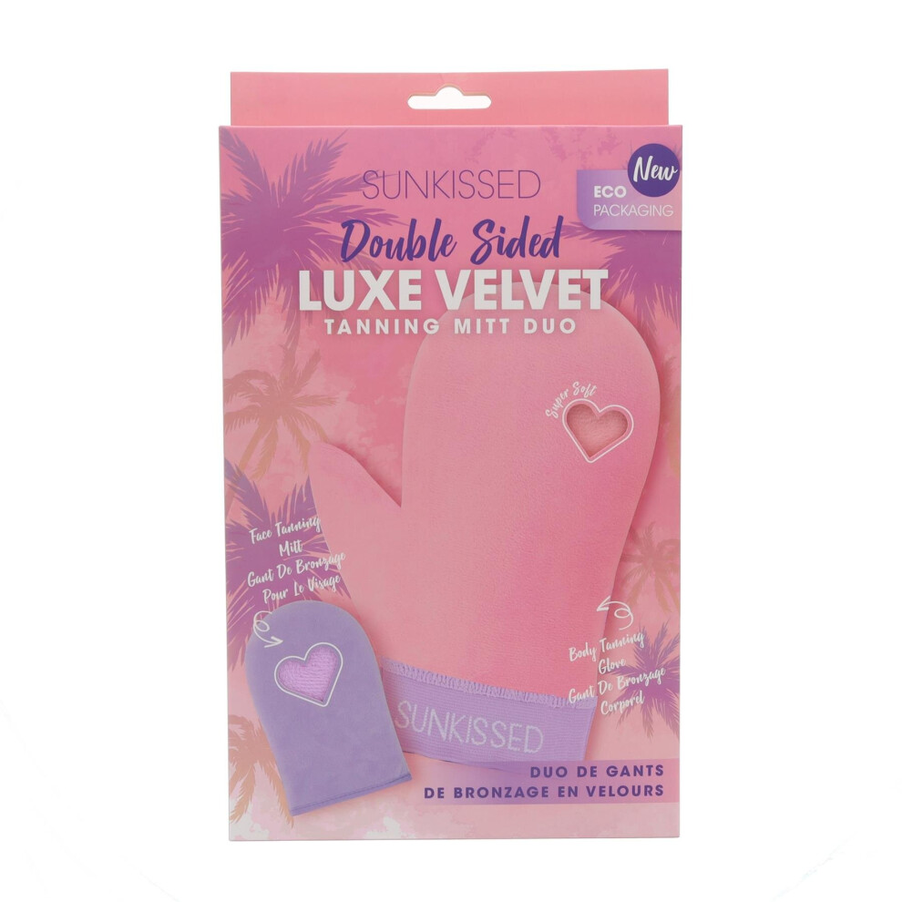 Sunkissed Double Sided Velvet Tanning Mitt Duo