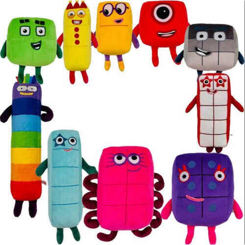 (  10pcs set) Numberblocks Plush Toy Educational Stuffed Number Blocks