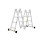 4.7M Heavy Duty Multi-Purpose Folding Aluminium Ladder w/2 Platform 1