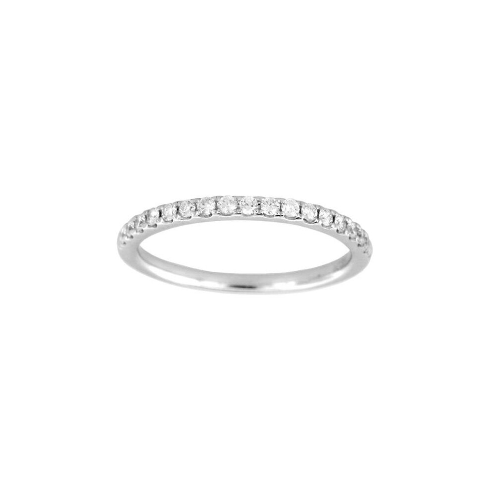 Photos - Ring Diamond Weddning Band, 14K White - Size 6.5