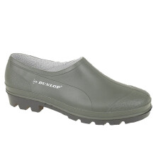 (UK 12) Dunlop Mens/Womens Waterproof Clog Garden Shoes Green