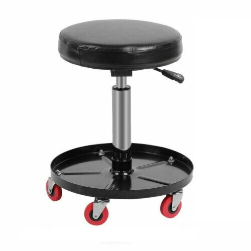 Workshop Stool Adjustable Height Rotating Garage Seat Working Chair