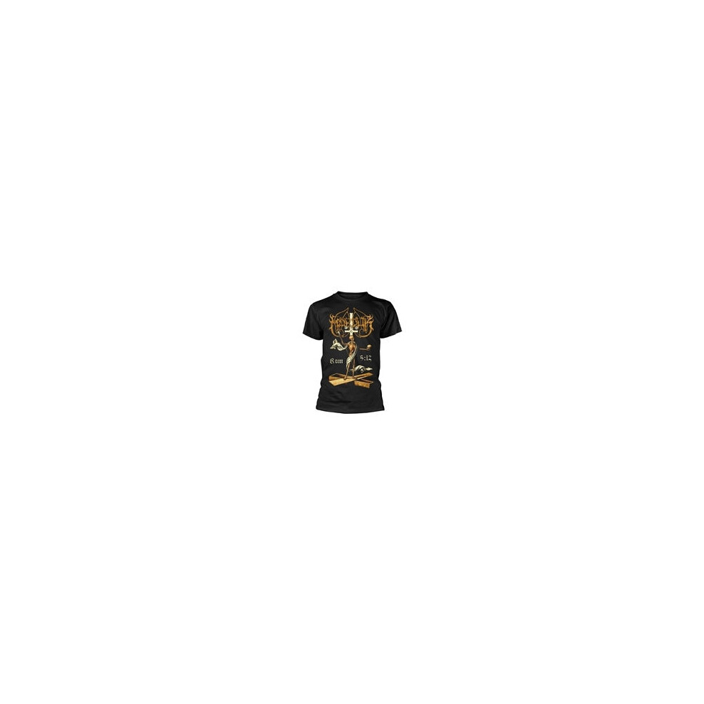 (Men's Large) Marduk T Shirt - Rom 5:12 (Gold)