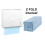 Z Fold Dispenser + 1 PACK BLUE 1ply Paper hand Towels Compact ABS Lockable Wall 1