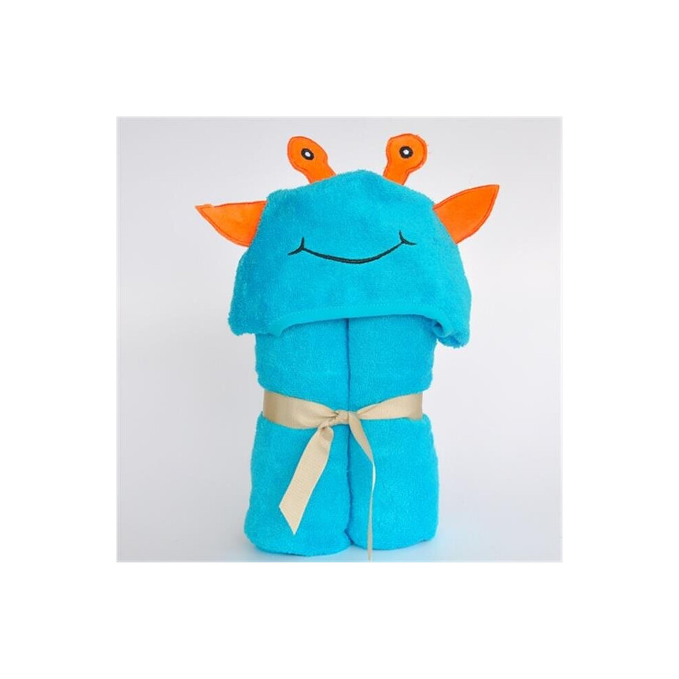 Little Kid Alien Hooded Bamboo Turkish Towel - Turquoise, 2T-5T Green Mama'sboy