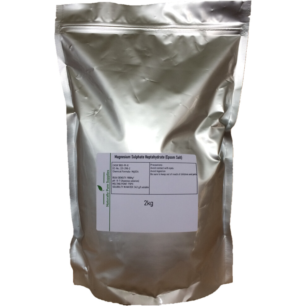 Naturally Pure Supplies Magnesium Sulphate Heptahydrate (Epsom Salt)- 2Kg