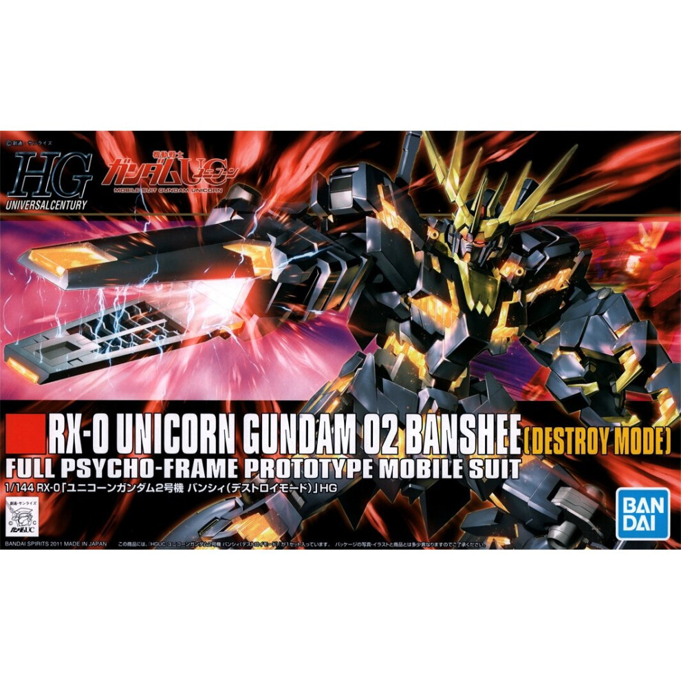 1/144 RX-0 Unicorn Gundam 02 Banshee (Destroy Mode) model kit