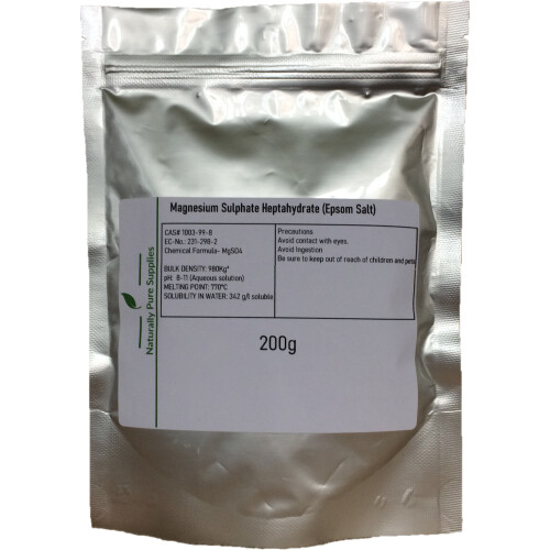 Magnesium Sulphate Heptahydrate (Epsom Salt)- 200g