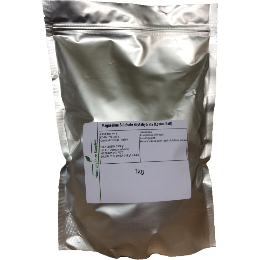 Naturally Pure Supplies Magnesium Sulphate Heptahydrate (Epsom Salt)- 1Kg