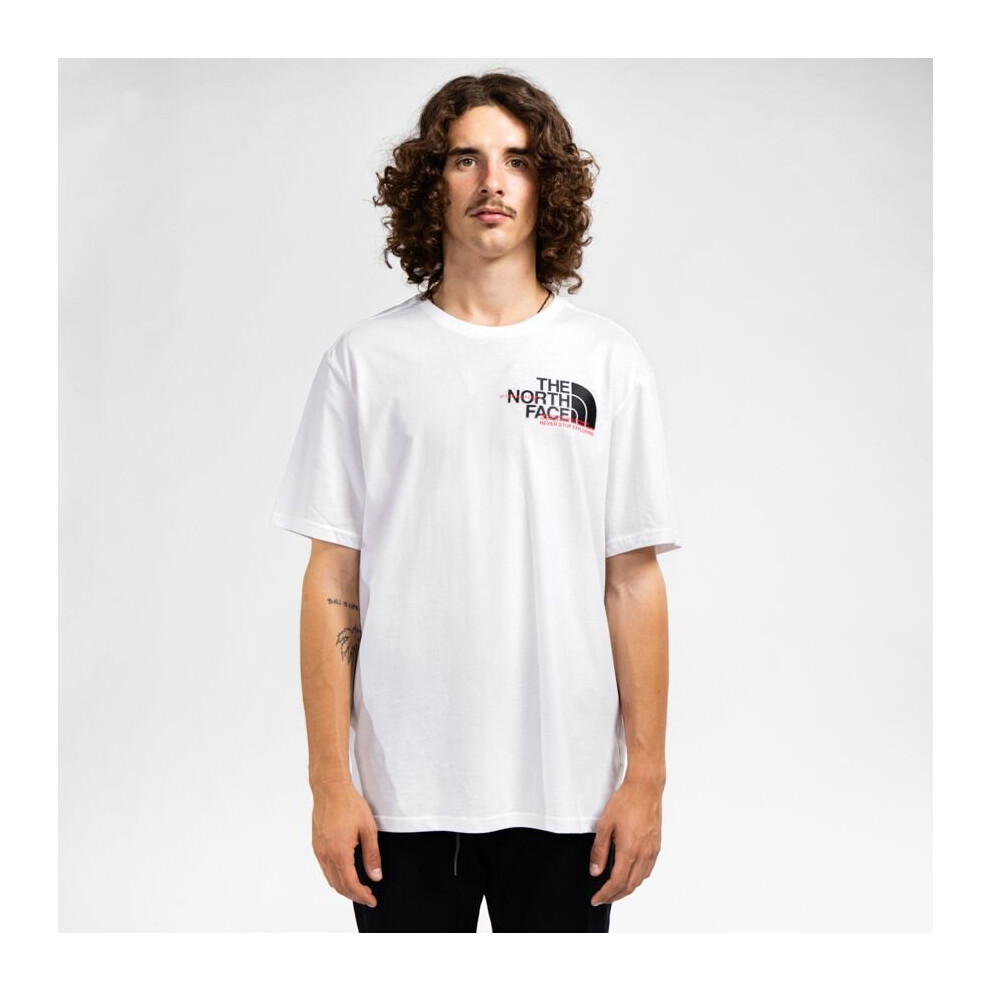 (White, L) The North Face Mens Coordinates SS T Shirt