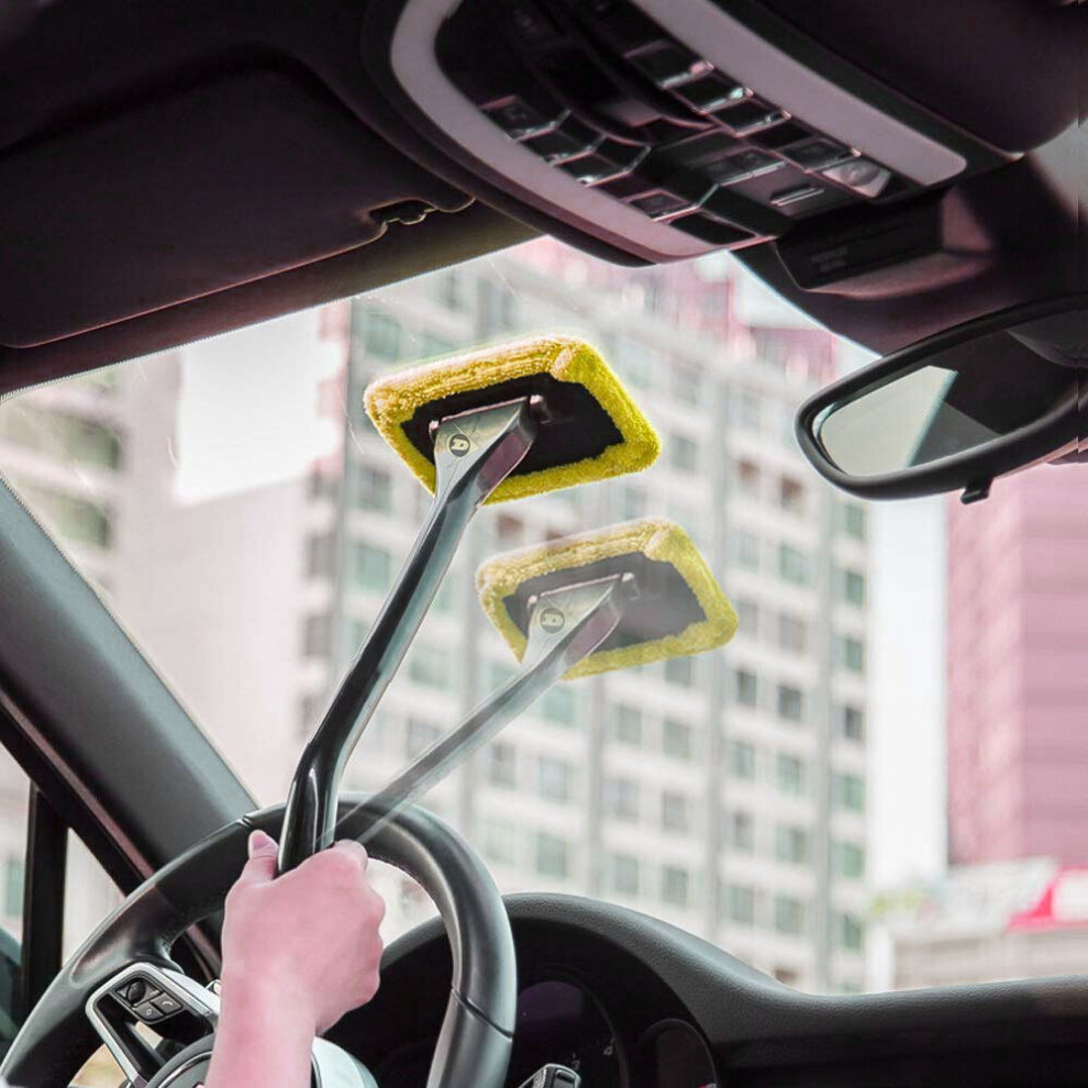 Vivo Windscreen Long Reach Microfiber Glass Cleaner & Shine Cloth Demister Pad Car